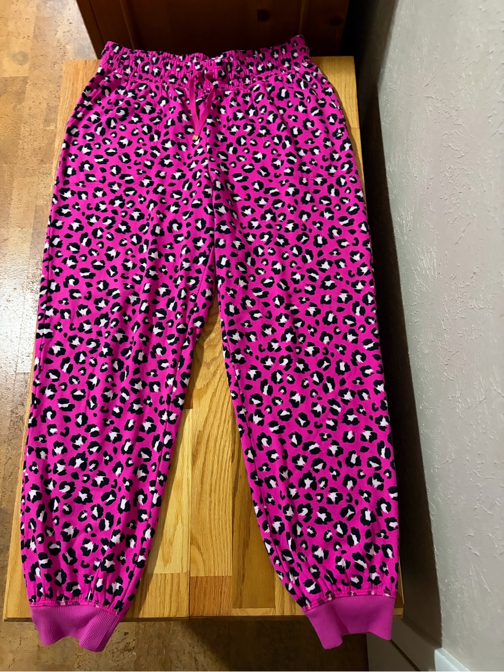 Women’s Pink Leopard Print Jogger Pants